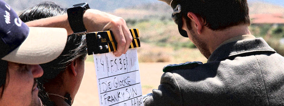 On set, film clapperboard
